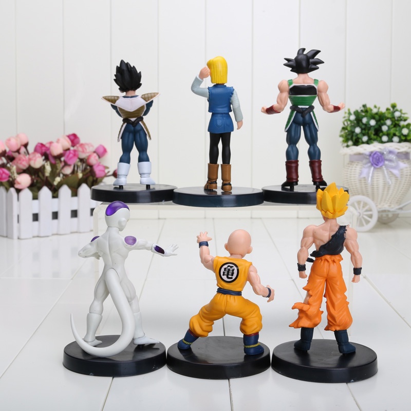 Bộ 6 mô hình nhân vật hoạt hình Dragon Ball bằng DragonBall Dragon Ball Z Figure Figurine Gokou Son Gohan Vegeta