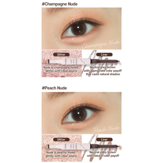 Etude Cute Eyes Maker - kẻ mắt, màu mắt, kẻ bọng mắt