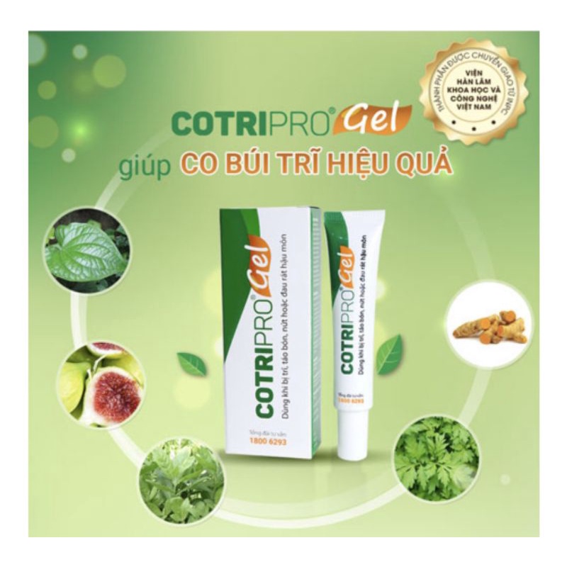 [Chính Hãng] COTRIPRO gel 25g kem bôi trĩ