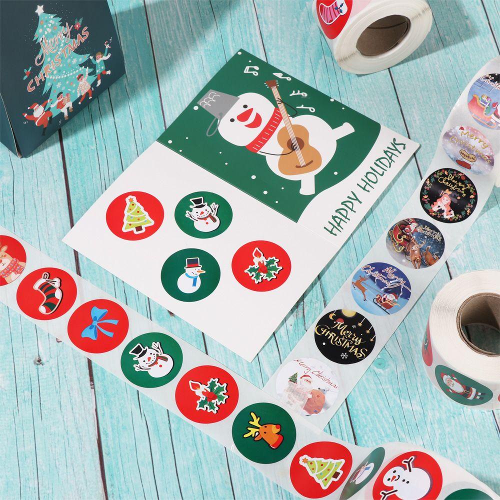 Cuộn 500 Miếng Dán Trang Trí Giáng Sinh Đẹp Mắt