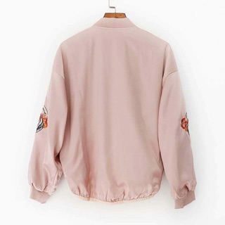 [Tặng Mã 70K – Hàng Chính Hãng] Áo bomber hồng thêu