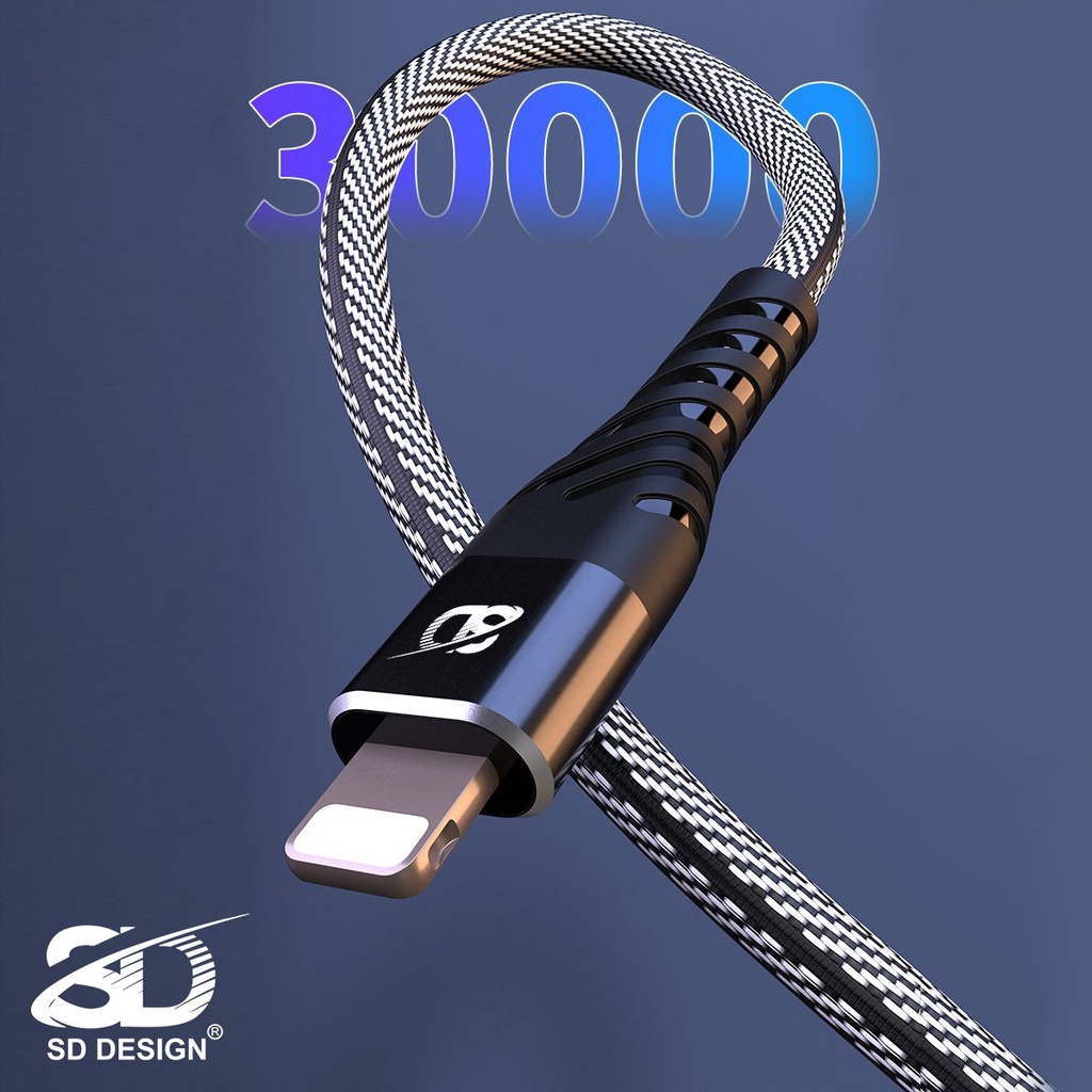 Cáp sạc PD 20W L9 chính hãng SD Design, chân sạc USB C Sang Lighting dây dù chống đứt cho ip 6 đến 13 pro max