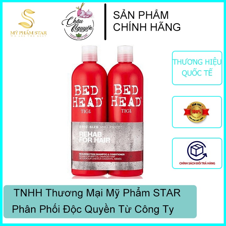 Dầu Gội Đầu TIGI Đỏ, BED HEAD Phục Hồi Hư Tổn Cấp Độ 3 (gội + Xả)