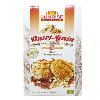 Bánh Ăn Kiêng Yến Mạch Gạo Lứt Nutri-Gain Hộp 178G