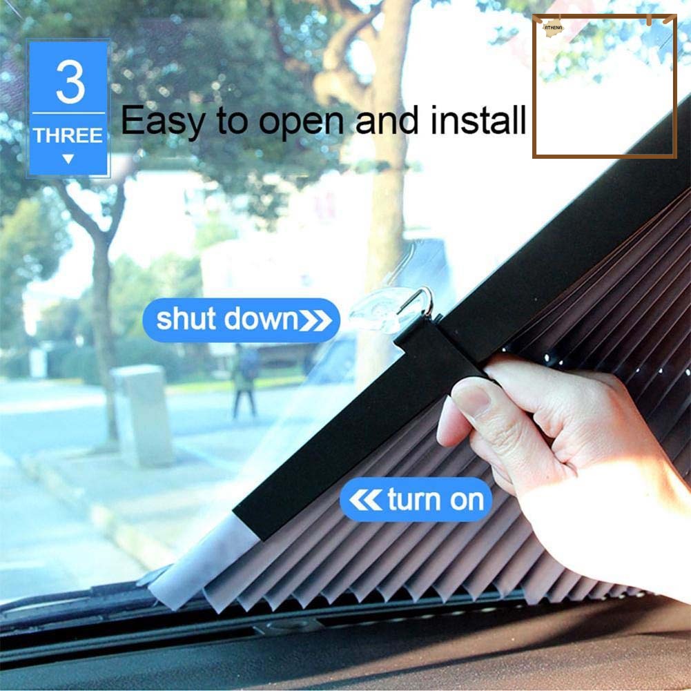 Athena 🚀Automatic Retractable Car Front Rear Windshield Heat Insulation Blinds