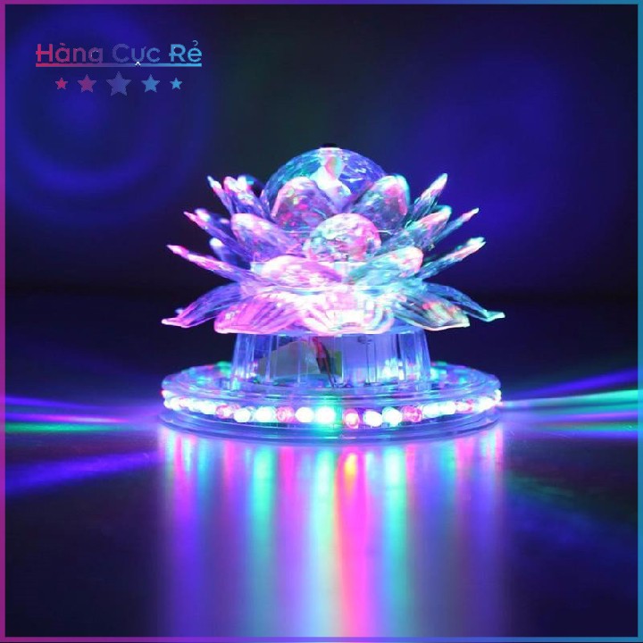 Đèn thờ Hoa Sen trang trí bàn thờ phật, bóng đèn led xoay nhiều màu - Shop Hàng Cực Rẻ