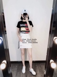 chân váy viền hàng QC