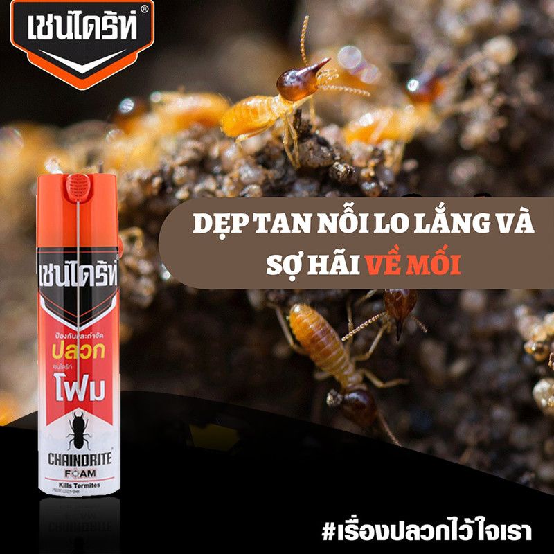 Bình Xịt Mối,Muỗi,Gián Và Các Loại Côn Trùng ChainDrite Thái Lan 600ml - An Toàn Cho Trẻ Em