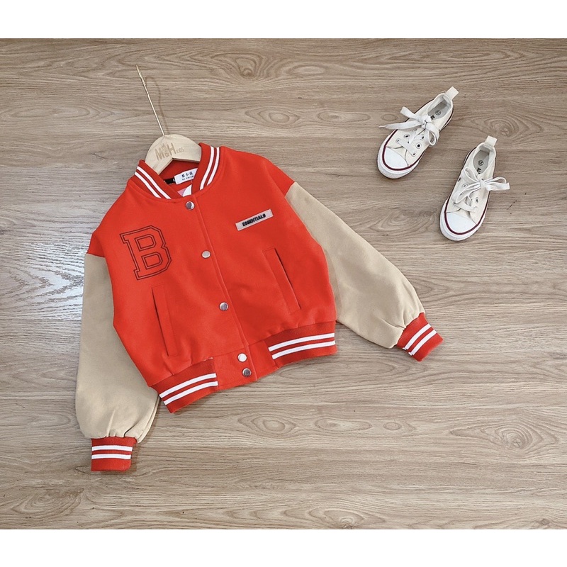 (15-25kg) Áo khoác nỉ bomber hàng qc cho bé trai,bé gái