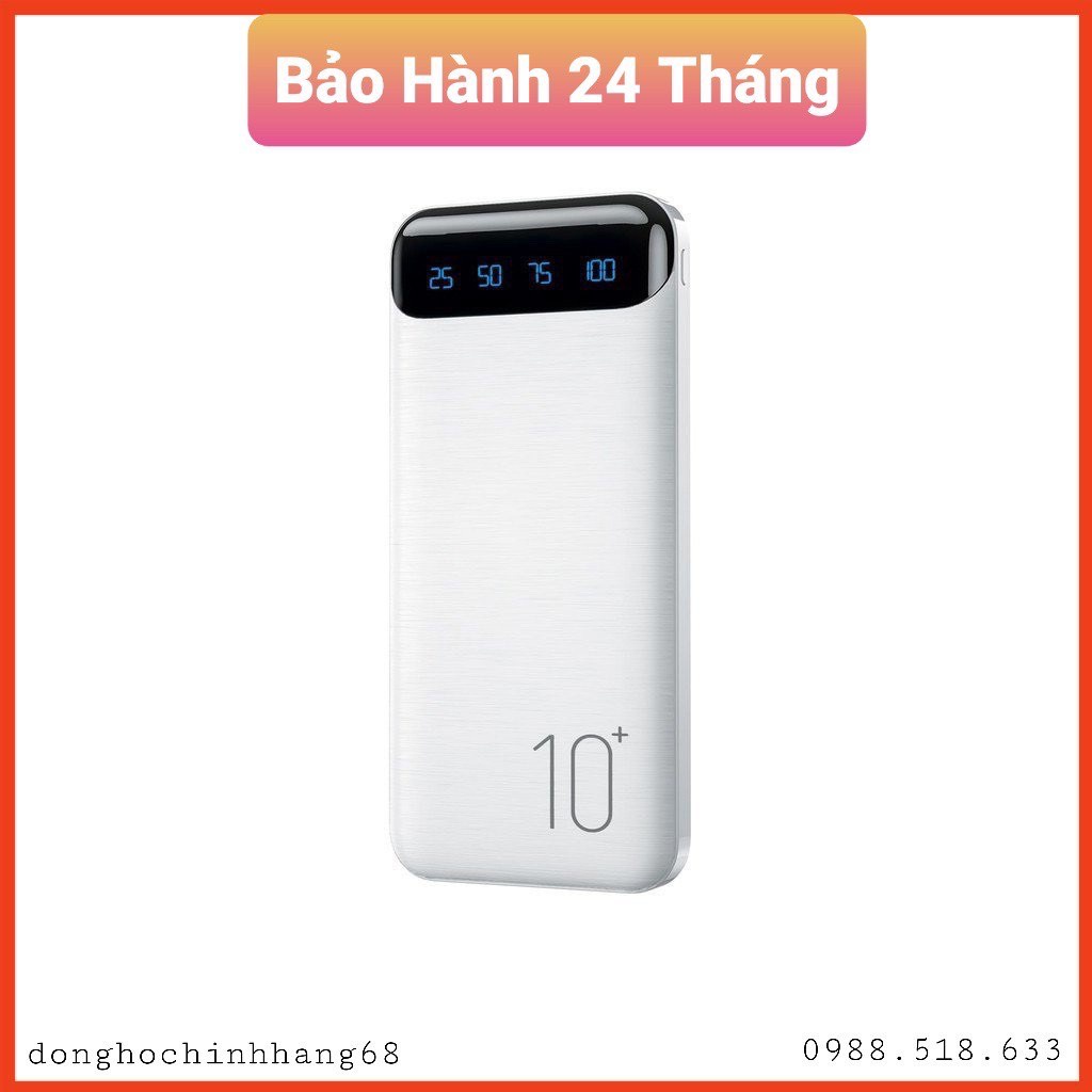 sạc dự phòng 10000 mAh pin sạc dự phòng Wk -161 bảo hành 24 tháng lỗi 1 đổi 1 trong vòng 7 ngày.