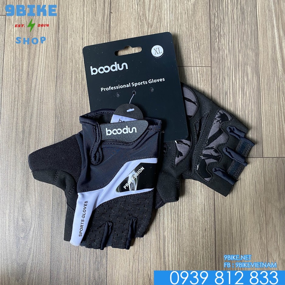 Găng tay xe đạp ngắn ngón thoáng khí BOODUN 1024 Size XL