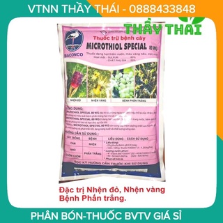 Microthiol special 80WG-[CHĨNH HÃNG BACONCO] Thuốc trừ Nhện đỏ, nhện vàng phấn trắng trên hoa hồng , cây ăn trái