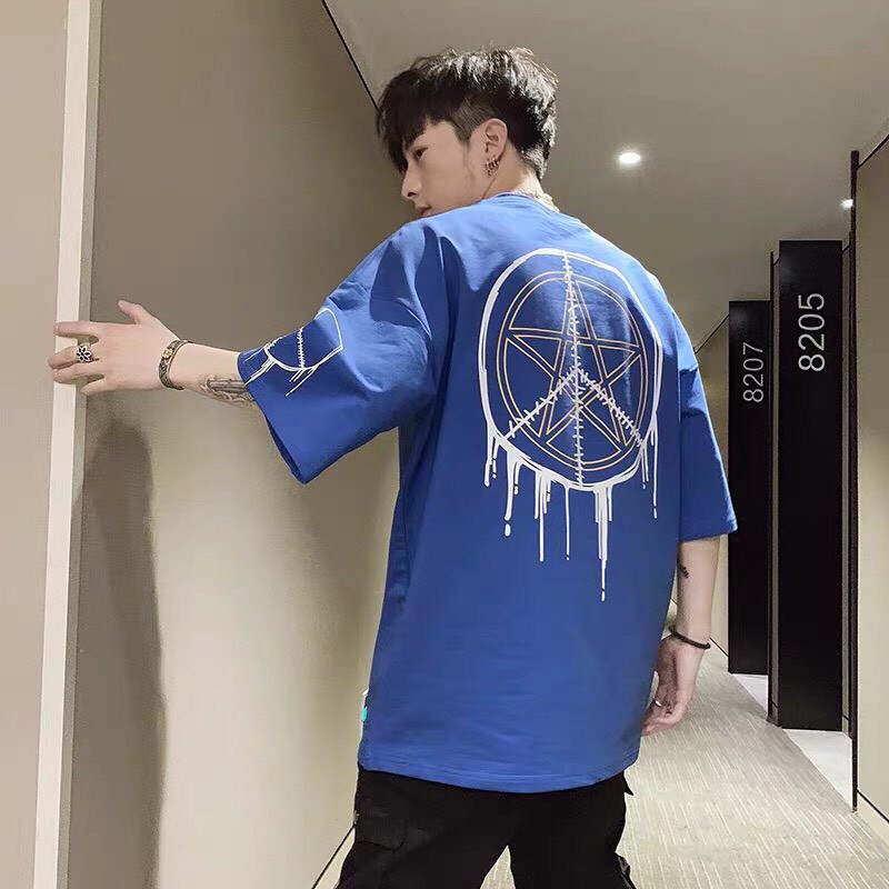 Áo thun cotton in hình ngôi sao cực chất AT43 kèm ảnh thật