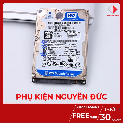 Ổ HDD 2.5'' LAPTOP BÓC MÁY 250G 320G 500G TẶNG KÈM : Box Ổ Cứng 2.5 Orico 2577U3