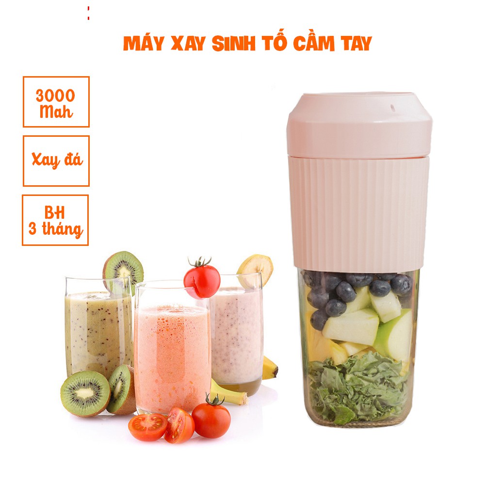 Máy xay sinh tố cầm tay JUICE CUP - Pin 3000MAh, 50W - Bảo hành 90 ngày - Kaizo Mart