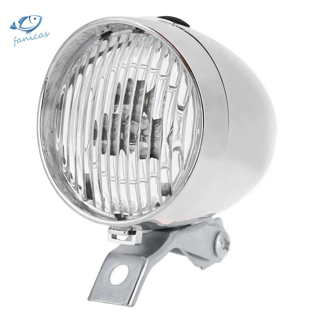 Đèn Pha Chiếu Sáng Trước 3 Bóng LED Cảnh Báo An Toàn Vào Ban Đêm Phong Cách Cổ Điển Dành Cho Xe Đạp