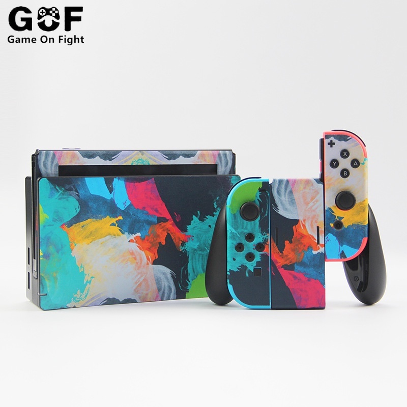 Miếng dán trang trí công tắc máy chơi game Nintendo Switch chống bụi chống trầy xước họa tiết Super Mario dễ thương