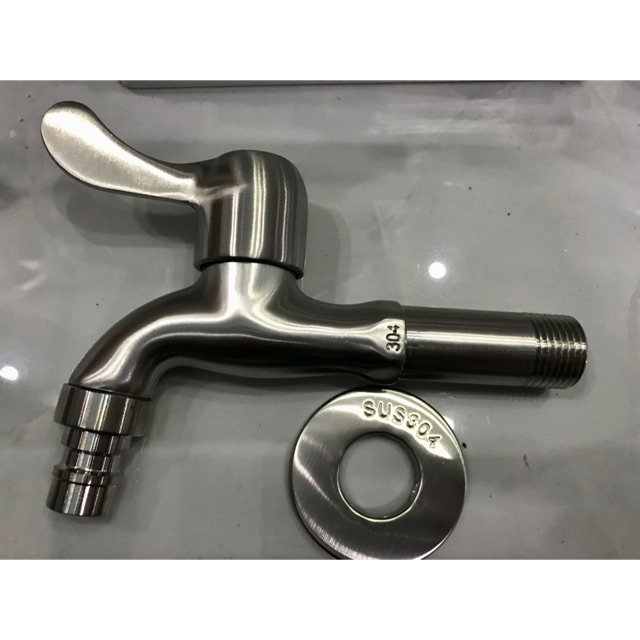 Vòi hồ inox 304 phi 21 dài