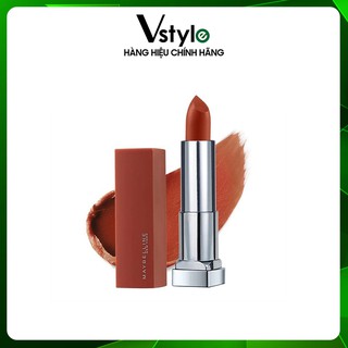 Son Lì Mịn Môi Maybelline City Heat 02 Madison Red Cam Cháy
