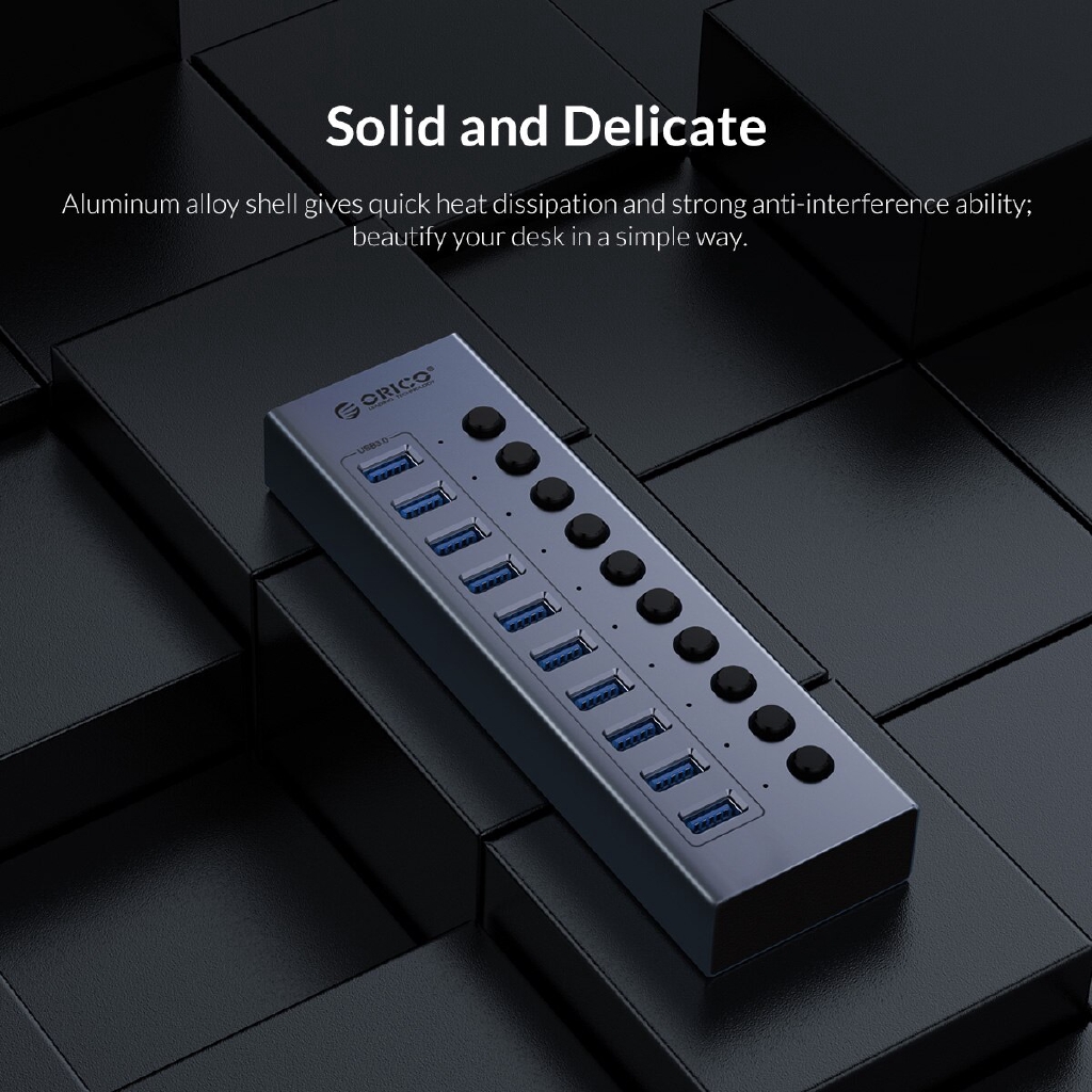ORICO USB 3.0 Hub 7/10/13/16 Cổng USB Splitter cấp công nghiệp với bộ chuyển đổi nguồn Điều khiển chia Hỗ trợ bàn chải cho máy tính xách tay Máy tính bảng điện thoại di động