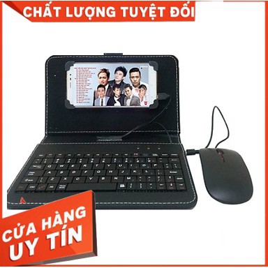 Sale Bao da + Bàn phím kèm chuột,Bao da bàn phím Có chuột (điện thoại, ipad)