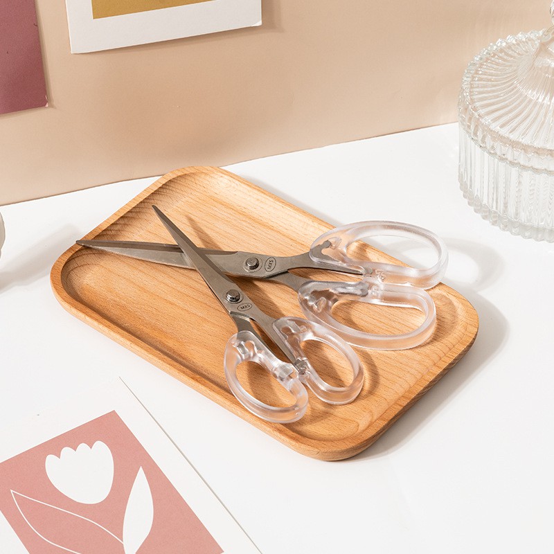 Kéo Cắt Giấy Cán Trong Suốt Cực Xinh Và Xịn Phong Cách Hàn Quốc