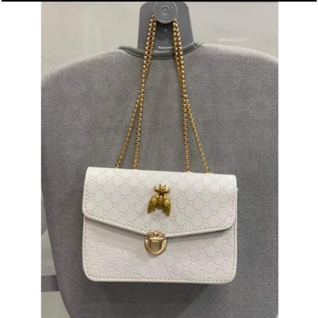 Túi xách nữ họa tiết con ong đeo chéo kẹp nách sang chảnh