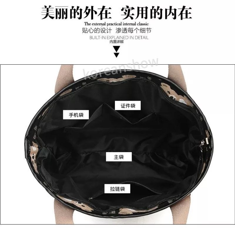 túi tote đeo chéo Túi Đeo Vai Mô Hình Gấu Vải canvas Phong Cách Hàn Quốc Thời Trang Dành Cho Bạn Nữ -67