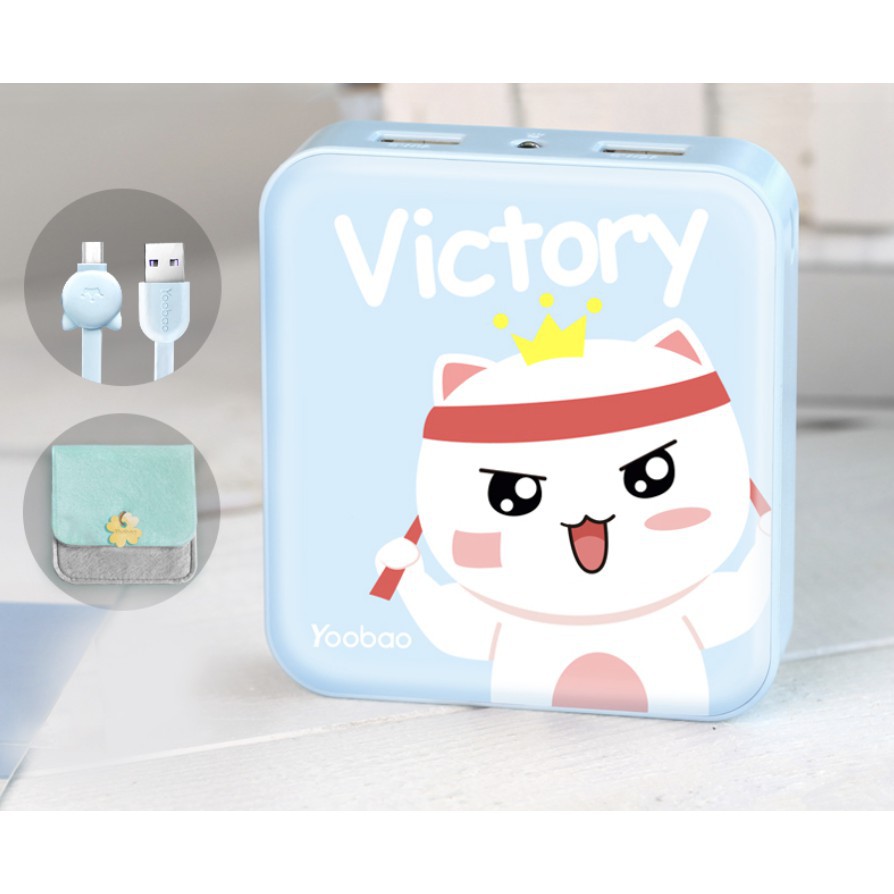 SẠC DỰ PHÒNG YOOBAO 10000 mAh + tặng kèm túi và dây sạc