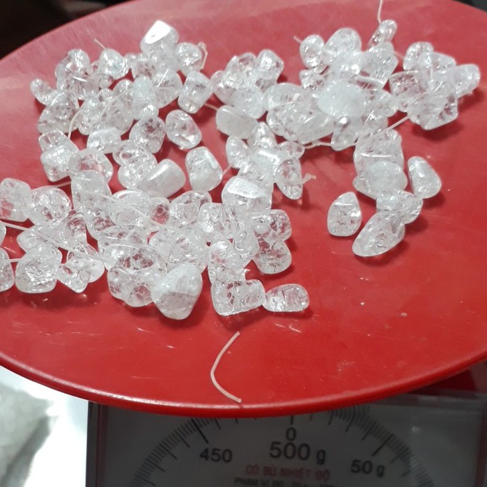 gói 25-50-100gam đá vụn, đá tuyết có lỗ xỏ