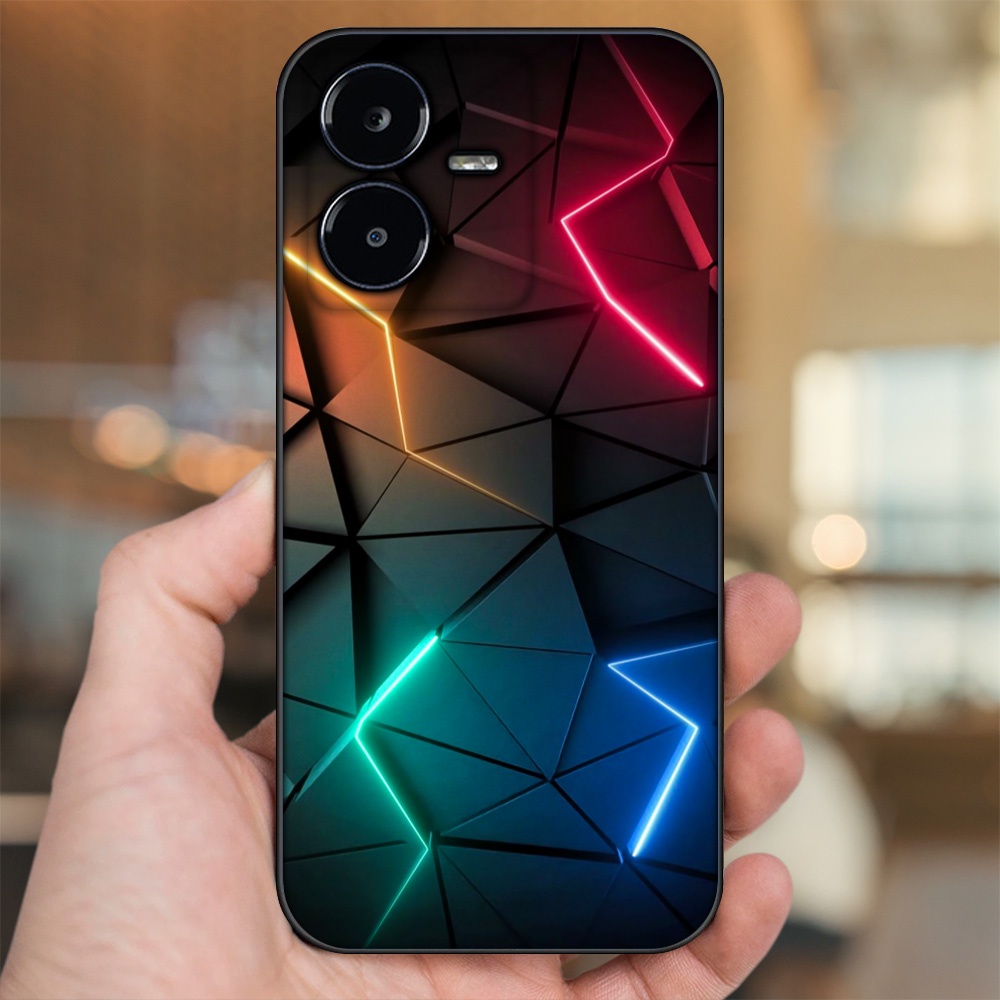 Ốp lưng Vivo Y22s viền đen in hình hoạ tiết 3D