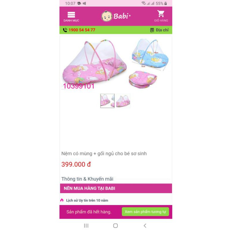 🍑🍑 SALE Nệm màn ( mùng ) di động cho bé 💰💰 Giá 85k 👉👉 Sale 65k / 1 bộ