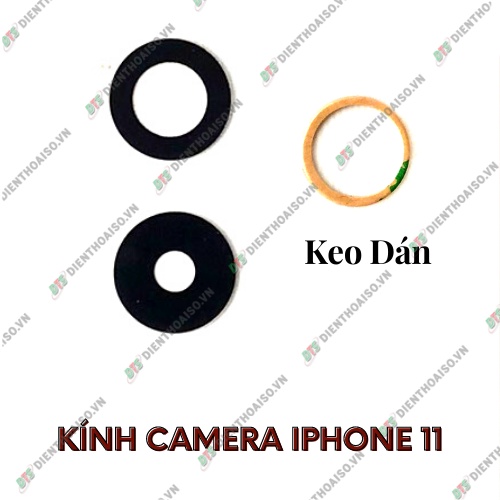 Kính camera iphon e 11 kèm keo dán