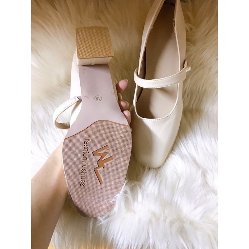 (Hàng mới - ảnh thật cuối) Giày cao gót style tiểu thư quai ngang G023 | BigBuy360 - bigbuy360.vn