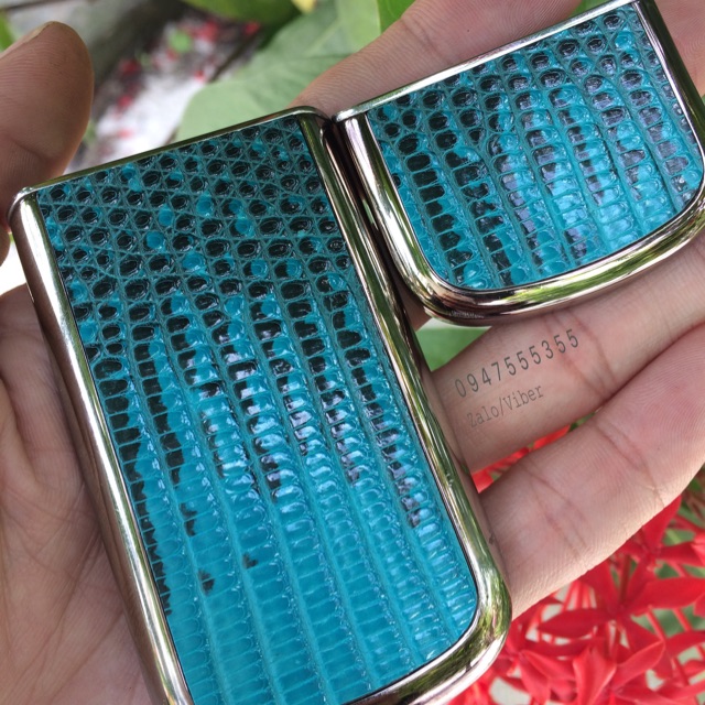 Miếng dán da nokia 8800 kỳ đà xanh đen