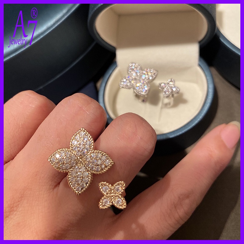 Nhẫn mạ bạc 925 dạng mở thời trang cho nữ