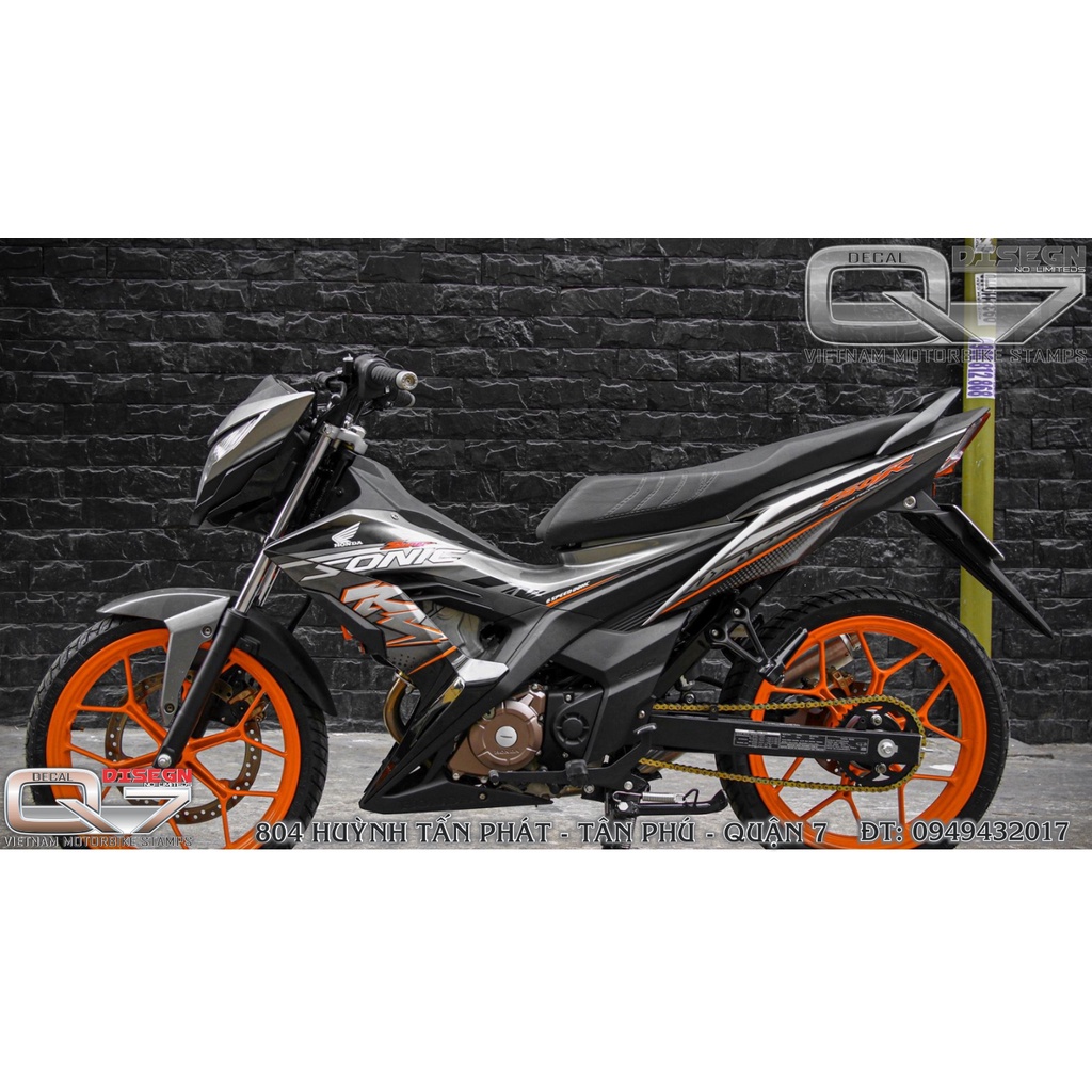 Tem Rời SONIC 150 Bạc Đen - decalq7