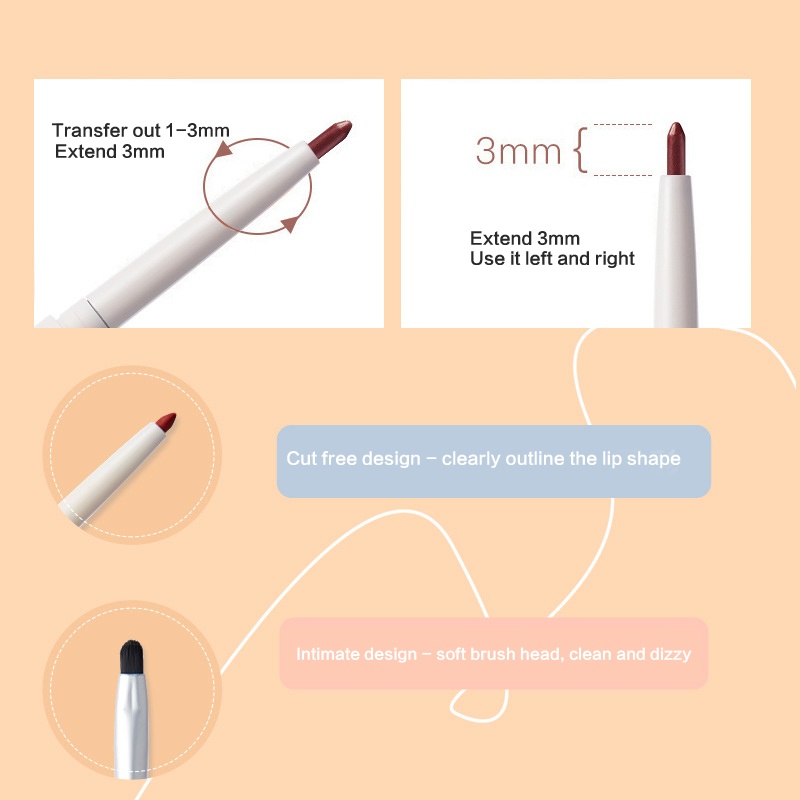 Bút Kẻ Viền Môi Pudaier Lâu Trôi Màu Sắc Tự Nhiên