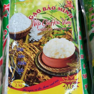 Gạo Nếp cái hoa vàng 2Kg đặc sản.