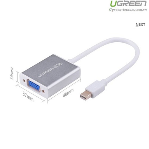 Cáp Chuyển Mini Displayport Sang VGA UGREEN 10403 - Thunderbolt To VGA - Hàng Chính Hãng