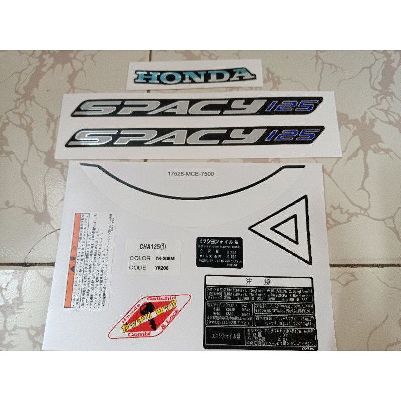 Bộ tem honda Spacy 125 màu đen 2005