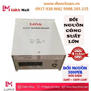Biến áp đổi nguồn Lioa 3KVA đổi nguồn điện 220V sang 100V-120V