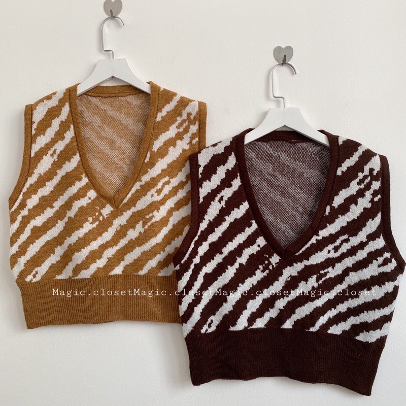 Áo Gile Nữ Hoạ Tiết Ngựa Vằn Cho Nữ Ullzang | BigBuy360 - bigbuy360.vn