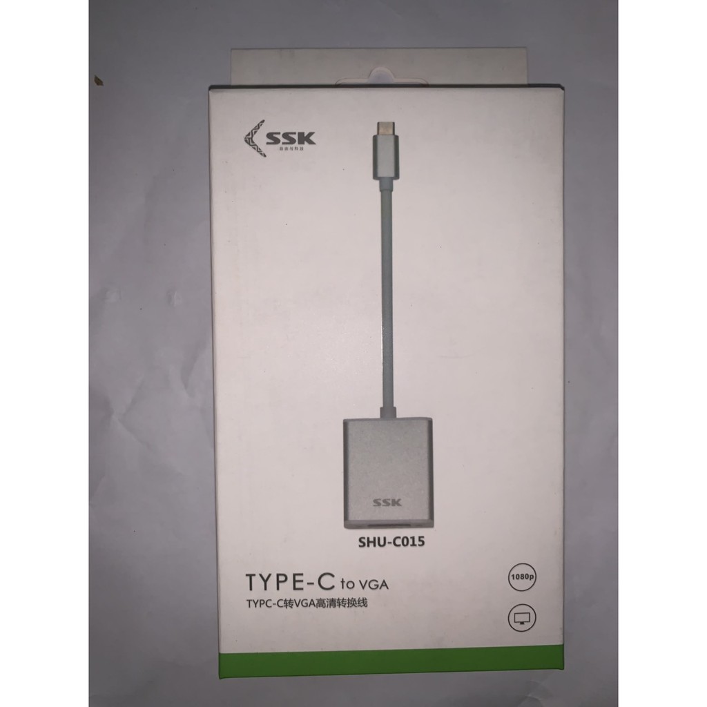 Cáp Type C -&gt; Vga SSK SHU C015 , cáp chuyển tín hiệu từ Type C sang Vga