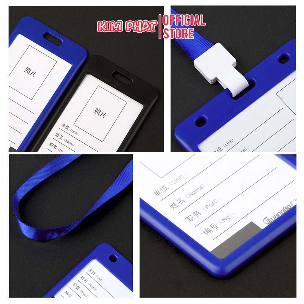 Thẻ đeo nhân viên cao cấp Fizz Guangbo Nhựa cứng ABS, Dây đeo thẻ 1,5 cm