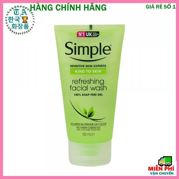 Sữa rửa mặt [Sạch 100%-Hàng Auth] Sữa rửa mặt simple (150ml)