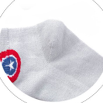 Set 5 Đôi Tất Cotton In Logo Marvel Siêu Anh Hùng Thoải Mái Chất Lượng Cao Thời Trang Mùa Hè Cho Bé Trai Và Gái