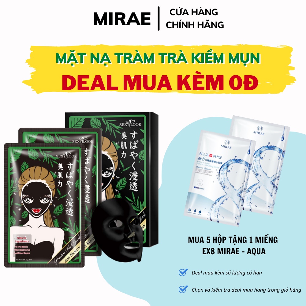 Mặt Nạ Tràm Trà SEXYLOOK Kiểm Soát Dầu và Mụn (Hộp 5 Miếng × 28ml)