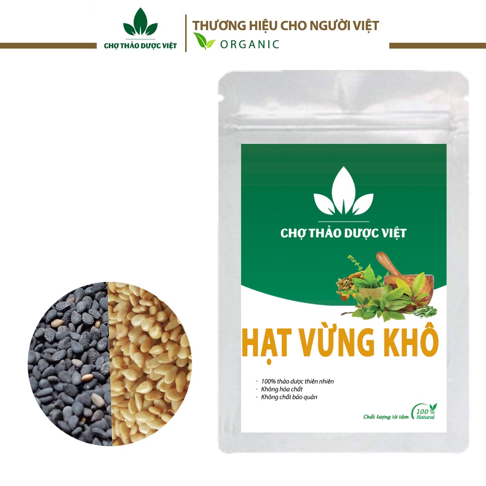 Hạt mè trắng, mè đen hữu cơ 500g ( Vừng đen, vừng trắng khô làm sốt mè rang thơm ngon) - Chợ Thảo Dược Việt