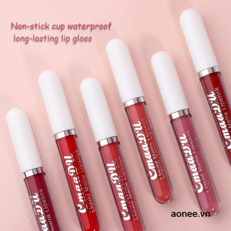 ✨✨Son môi Cmaadu chống nước không dính cốc 18 màu sắc tùy chọn tiện dụng